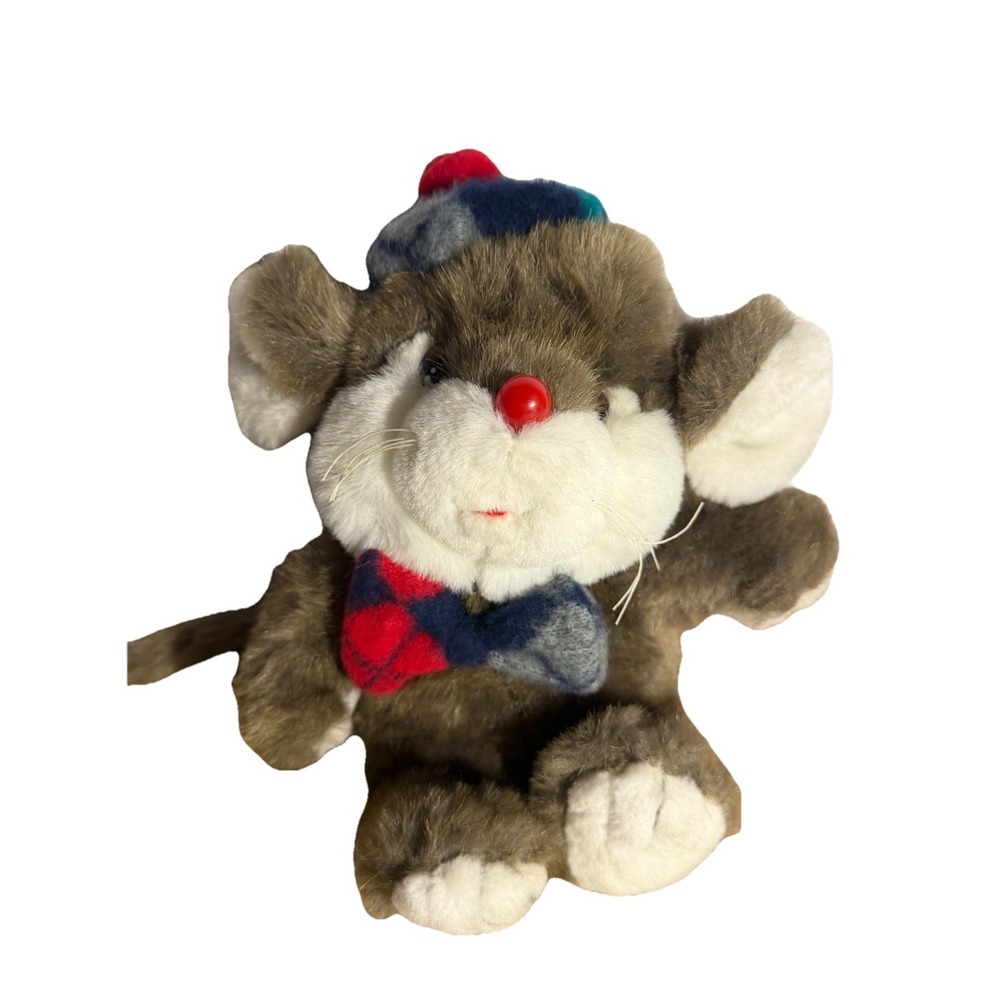 Vintage  Dayton Hudson "Lil' Tweaks" 10" Christmas Mouse Plush from‎ the 1980s.